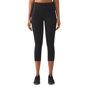 LULULEMON ATHLETICA Wunder Under Crop (Hi-Rise) Full-On Luxtreme 21' Size 2